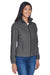 UltraClub 8481 Womens Iceberg Pill Resistant Fleece Full Zip Jacket Charcoal Grey Model 3q