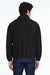 UltraClub 8485 Mens Iceberg Pill Resistant Fleece Full Zip Jacket Black Model Back