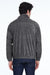 UltraClub 8485 Mens Iceberg Pill Resistant Fleece Full Zip Jacket Charcoal Grey Model Back