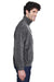 UltraClub 8485 Mens Iceberg Pill Resistant Fleece Full Zip Jacket Charcoal Grey Model Side