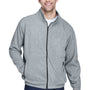 UltraClub Mens Iceberg Pill Resistant Fleece Full Zip Jacket - Heather Grey