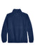 UltraClub 8485 Mens Iceberg Pill Resistant Fleece Full Zip Jacket Navy Blue Flat Back