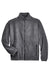 UltraClub 8485 Mens Iceberg Pill Resistant Fleece Full Zip Jacket Charcoal Grey Flat Front