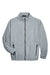 UltraClub 8485 Mens Iceberg Pill Resistant Fleece Full Zip Jacket Heather Grey Flat Front