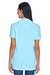 UltraClub 8530 Womens Classic Short Sleeve Polo Shirt Baby Blue Model Back