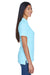 UltraClub 8530 Womens Classic Short Sleeve Polo Shirt Baby Blue Model Side