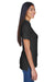 UltraClub 8530 Womens Classic Short Sleeve Polo Shirt Black Model Side