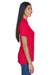 UltraClub 8530 Womens Classic Short Sleeve Polo Shirt Red Model Side