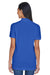 UltraClub 8530 Womens Classic Short Sleeve Polo Shirt Royal Blue Model Back