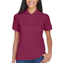 UltraClub Womens Classic Short Sleeve Polo Shirt - Burgundy - Closeout