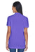 UltraClub 8530 Womens Classic Short Sleeve Polo Shirt Purple Model Back