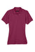 UltraClub 8530 Womens Classic Short Sleeve Polo Shirt Burgundy Flat Front