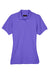 UltraClub 8530 Womens Classic Short Sleeve Polo Shirt Purple Flat Front