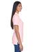 UltraClub 8530 Womens Classic Short Sleeve Polo Shirt Pink Model Side