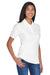 UltraClub 8530 Womens Classic Short Sleeve Polo Shirt White Model 3q