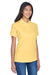 UltraClub 8530 Womens Classic Short Sleeve Polo Shirt Yellow Model 3q