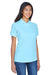 UltraClub 8530 Womens Classic Short Sleeve Polo Shirt Baby Blue Model 3q