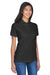 UltraClub 8530 Womens Classic Short Sleeve Polo Shirt Black Model 3q