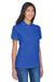 UltraClub 8530 Womens Classic Short Sleeve Polo Shirt Royal Blue Model 3q