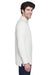 UltraClub 8532 Mens Classic Long Sleeve Polo Shirt White Model Side