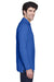 UltraClub 8532 Mens Classic Long Sleeve Polo Shirt Royal Blue Model Side