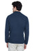 UltraClub 8532 Mens Classic Long Sleeve Polo Shirt Navy Blue Model Back