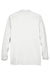 UltraClub 8532 Mens Classic Long Sleeve Polo Shirt White Flat Back