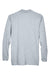 UltraClub 8532 Mens Classic Long Sleeve Polo Shirt Heather Grey Flat Back