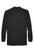 UltraClub 8532 Mens Classic Long Sleeve Polo Shirt Black Flat Back