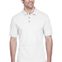 UltraClub Mens Classic Short Sleeve Polo Shirt - White - Closeout