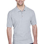 UltraClub Mens Classic Short Sleeve Polo Shirt - Heather Grey - Closeout