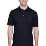 UltraClub Mens Classic Short Sleeve Polo Shirt - Black - Closeout