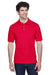 UltraClub 8535/8535T Mens Classic Short Sleeve Polo Shirt Red Model Front