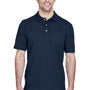 UltraClub Mens Classic Short Sleeve Polo Shirt - Navy Blue - Closeout