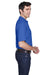 UltraClub 8540/8540T Mens Whisper Short Sleeve Polo Shirt Royal Blue Model Side