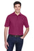 UltraClub 8540/8540T Mens Whisper Short Sleeve Polo Shirt Wine Model Front