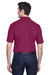 UltraClub 8540/8540T Mens Whisper Short Sleeve Polo Shirt Wine Model Back