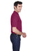 UltraClub 8540/8540T Mens Whisper Short Sleeve Polo Shirt Wine Model Side