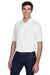 UltraClub 8540/8540T Mens Whisper Short Sleeve Polo Shirt White Model 3q