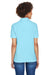 UltraClub 8541 Womens Whisper Short Sleeve Polo Shirt Baby Blue Model Back