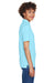 UltraClub 8541 Womens Whisper Short Sleeve Polo Shirt Baby Blue Model Side