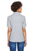 UltraClub 8541 Womens Whisper Short Sleeve Polo Shirt Heather Grey Model Back