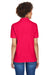 UltraClub 8541 Womens Whisper Short Sleeve Polo Shirt Red Model Back