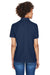 UltraClub 8541 Womens Whisper Short Sleeve Polo Shirt Navy Blue Model Back