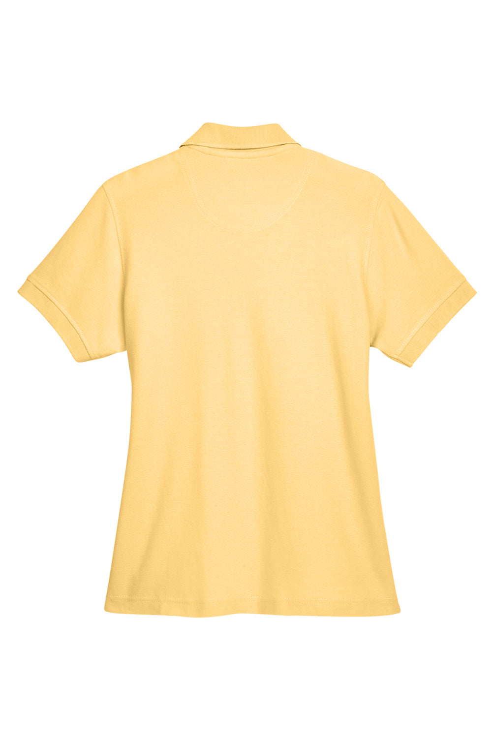 UltraClub 8541 Womens Whisper Short Sleeve Polo Shirt Yellow Flat Back