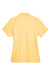 UltraClub 8541 Womens Whisper Short Sleeve Polo Shirt Yellow Flat Back