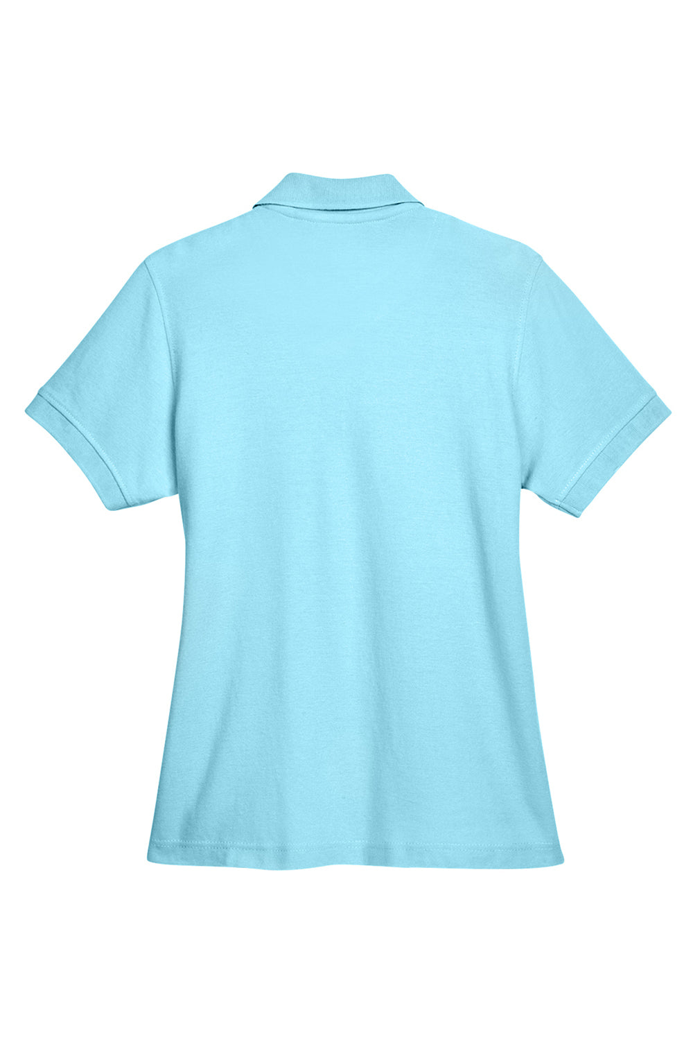 UltraClub 8541 Womens Whisper Short Sleeve Polo Shirt Baby Blue Flat Back