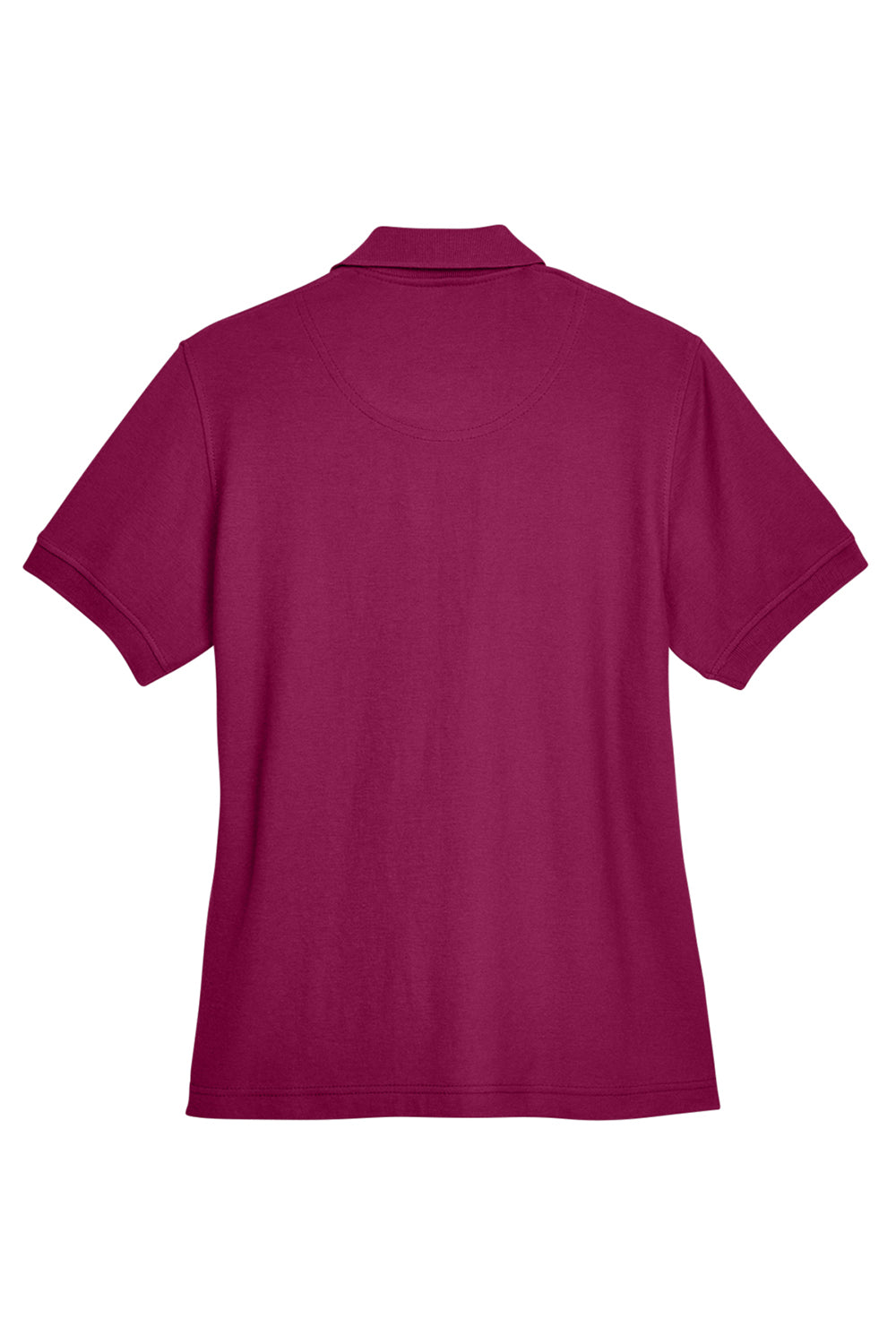 UltraClub 8541 Womens Whisper Short Sleeve Polo Shirt Wine Flat Back