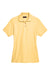 UltraClub 8541 Womens Whisper Short Sleeve Polo Shirt Yellow Flat Front