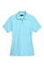 UltraClub 8541 Womens Whisper Short Sleeve Polo Shirt Baby Blue Flat Front